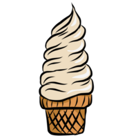 Cute ice cream pattern illustration for your design png