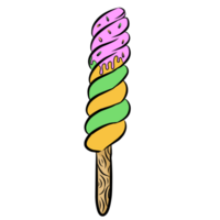 Cute ice cream pattern illustration for your design png