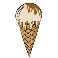 Cute ice cream pattern illustration for your design png