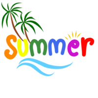 Summer illustation aesthetic png