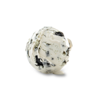 Black and white ice cream scoop on a transparent background. Generative by AI png