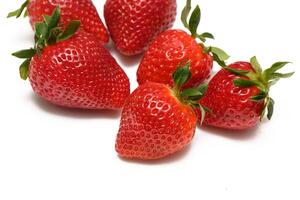 strawberry isolated on white. healthy food red strawberry.juicy straw group. 4 photo