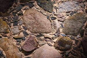 old wall of stone shell rock of arbitrary shape.1 photo