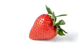 Red berry strawberry isolated on white background photo