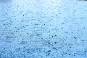 Water blue surface abstract background. Waves and ripples of cosmetic moisturizer with bubbles photo