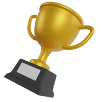 3d Trophy Cup icon Concept of champion and winner award. 3D illustration of prizes and badges png