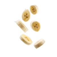Lighthearted Cutouts of Airborne Banana Slices png