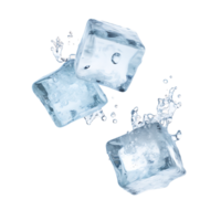 sous zéro monter en flèche découpes de en volant la glace cubes png