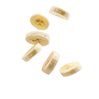 Cheerful Cutouts of Airborne Banana Slices png