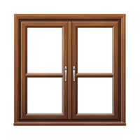 Rustic Elegance Wooden Window Frame Cutouts png