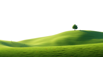 pittoreske groen heuvels silhouetten png
