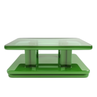 green glass coffee table with two shelves AI-Generated png