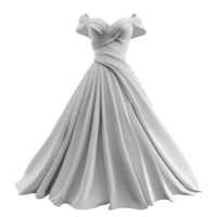 a white dress on a hanger on a transparent background AI-Generated png