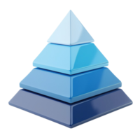 a blue pyramid with a blue top AI-Generated png