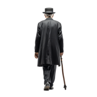 Senior Gentleman im klassisch schwarz Kleid png