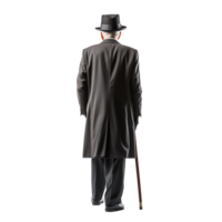 Senior Gentleman im klassisch schwarz Kleid png