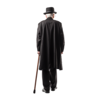 Senior Gentleman im klassisch schwarz Kleid png