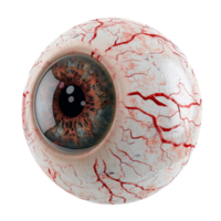 a creepy looking eye with a red eye on it AI-Generated png