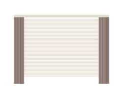 The living room brown curtain interior design retro style with roller blinds png