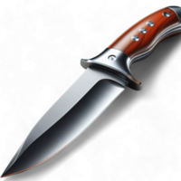showcasing a knife with wooden handle. Generated Ai png