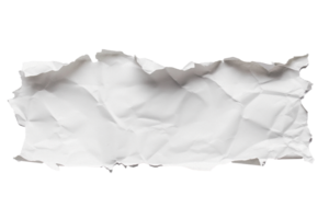 Crumpled paper sheet isolated on transparent background png