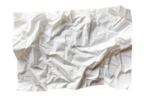 Crumpled paper sheet isolated on transparent background png