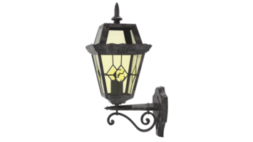 3d Lampe von Mauer auf Weiß Hintergrund png