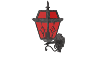 3d Lampe von Mauer auf Weiß Hintergrund png