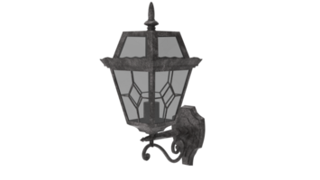 3d Lampe von Mauer auf Weiß Hintergrund png