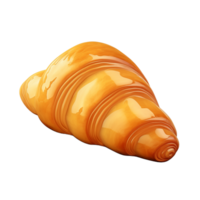 uma delicioso dourado Castanho croissant com escamoso textura png