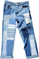 labor de retazos mezclilla pantalones con varios telas png