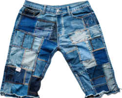 lapwerk denim jeans met divers stoffen. png