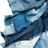 Patchwork Denim Jeans with Various Fabrics. png