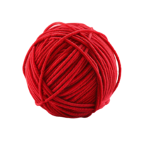 Generated AI a ball of red yarn on transparent background png