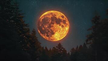 A breathtaking lunar phenomenon takes center stage captivating all who behold it video