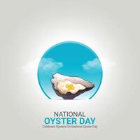 national oyster day creative ads design. oyster day element isolated on Template for background. oyster day Poster, , illustration, August 5. Important day vector