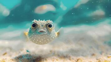 Beneath the surface the sandy ocean floor becomes a maze of lines and shapes orchestrated by pufferfish video