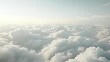 A sea of clouds rolling in over a plain giving the illusion of a vast neverending ocean video