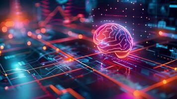 ein Serie von medizinisch Diagramme und Grafiken demonstrieren das Wirksamkeit von Neurogeräte im genau Erkennen und kommunizieren Schmerz. video