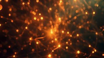 A dense abstract web of glowing fibers and sparks illustrating the intricate map of synaptic connectivity within the mind. video