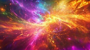 The quarks are engulfed in a prism of rainbow colors revealing the multilayered nature of the strong force video