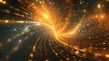 As they glide the particles create tiny ripples in the Higgs field undulating with the energy of their mass video