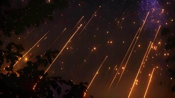 een hemel- schouwspel net zo kosmisch stralen schieten door de atmosfeer weggaan een strepen spoor video