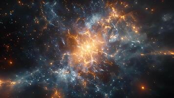 im das riesig Weite von das Universum das dunkel Angelegenheit Netz dient wie ein leiten führen Galaxien entlang es ist unsichtbar Wege video
