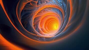 A spiral of intertwined lines seems to shift and morph before the viewers eyes representing the everchanging and mysterious nature of quantum knots video