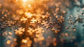 Rays of light shining through a translucent puzzle showcasing its intricate internal structure video
