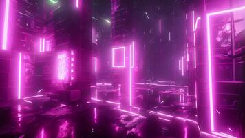 Eerie sounds and lighting effects create an otherworldly atmosphere in the puzzle game section of Antimatter Arcade video