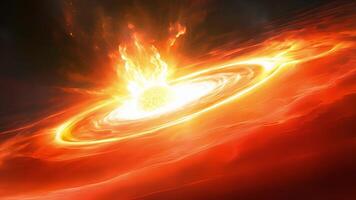 un' raggiante bianco caldo nucleo bruciante con energia e attività incapsulato entro il immenso massa e pressione di un' neutrone stella video