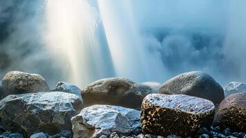 Steam rising from heated rocks creates a serene and comforting atmosphere for the person seeking stress relief. video