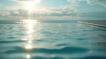 A refreshing dip in a private infinity pool seemingly merging into the endless ocean. video